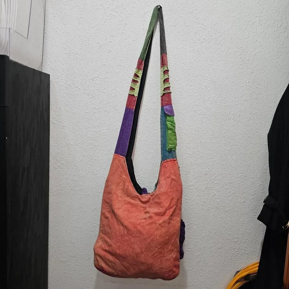 vintage y2k 2000s whimsigoth boho fairy cottagecore slouchy bag - Picture 2 of 5